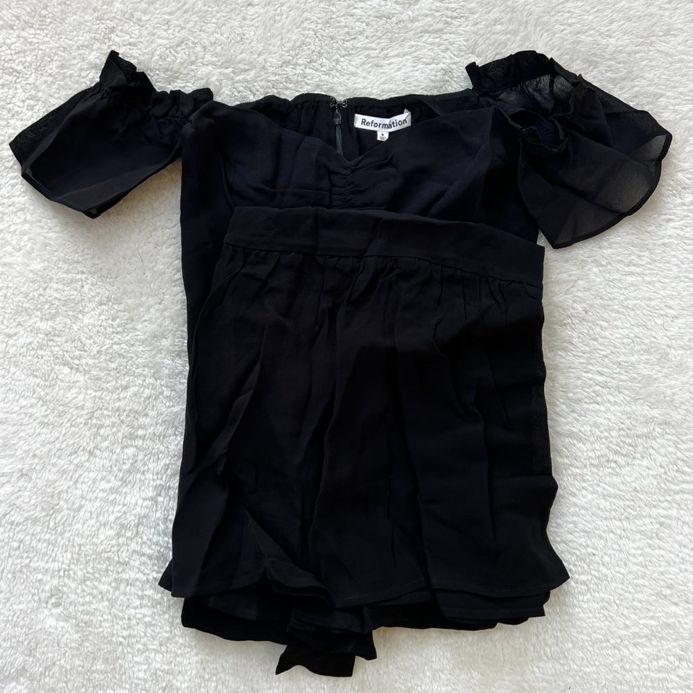 Reformation Butterfly Dress in Black - Picture 5 of 9